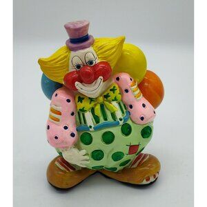 Vintage Clown Piggy Bank, No Stopper, Small World Importing, Made in Taiwan